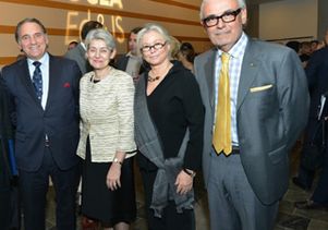 Alberto Torres, Irina Bokova, Courtney Sale Ross and Marcelo Suárez-Orozco 