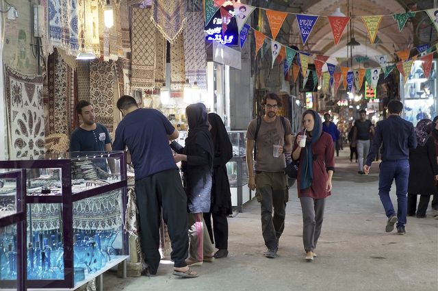 Scene from a bazaar in Isfahan, Iran