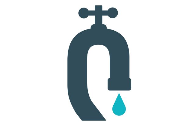 Dripping faucet illustration