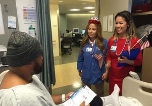 Sam Tupua with Vita Depolito and Regina Nannos