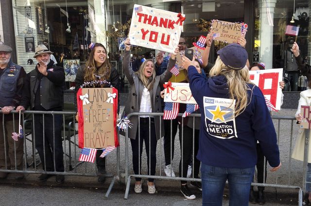 Operation Mend representative in the 2016 America's Parade in NYC
