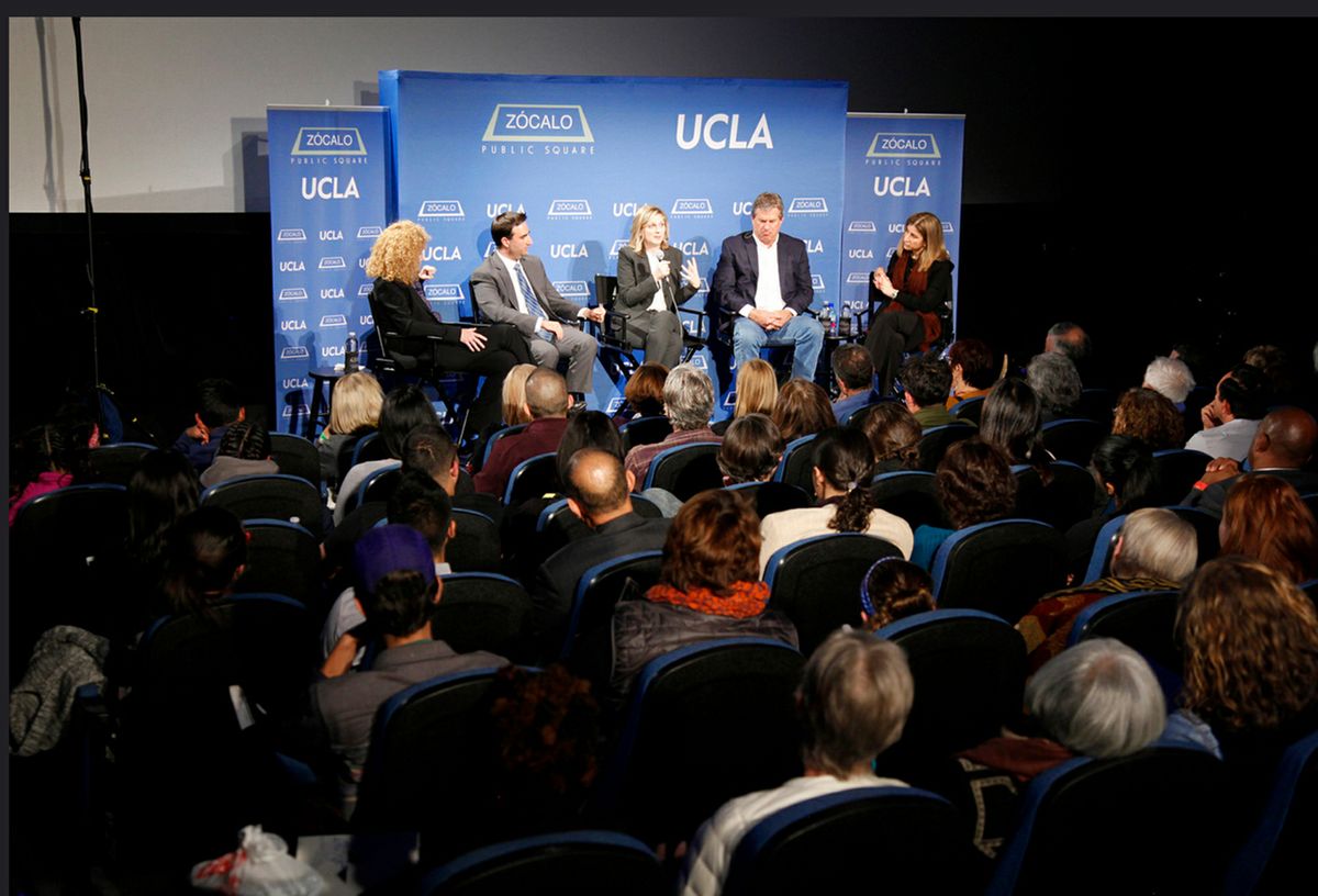 Larissa Mooney speaks on a panel