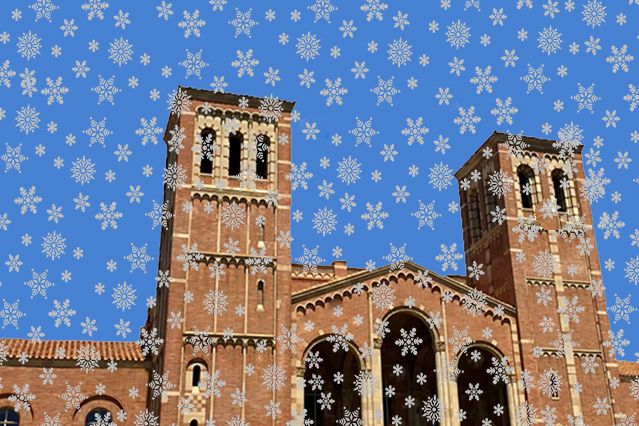 Royce Hall snowflakes