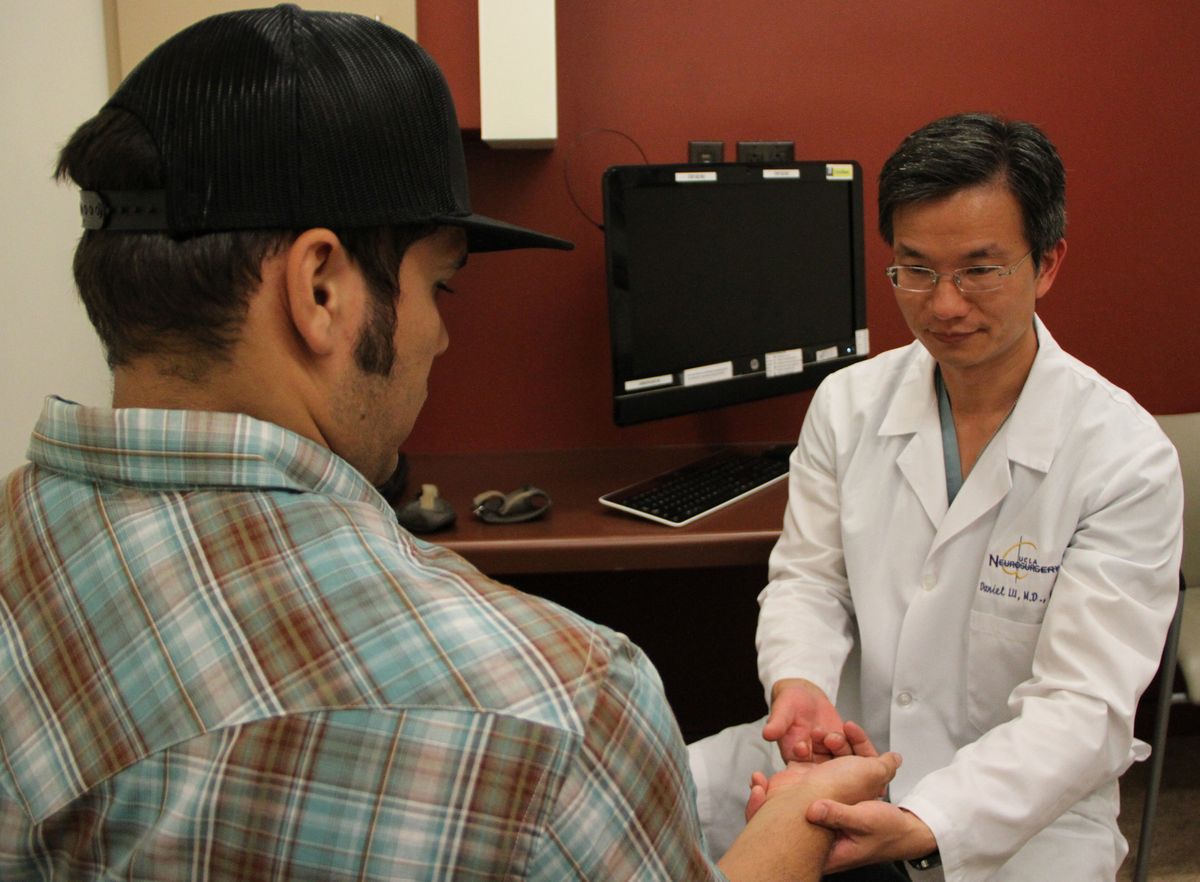 Brian Gomez with Dr. Daniel Lu