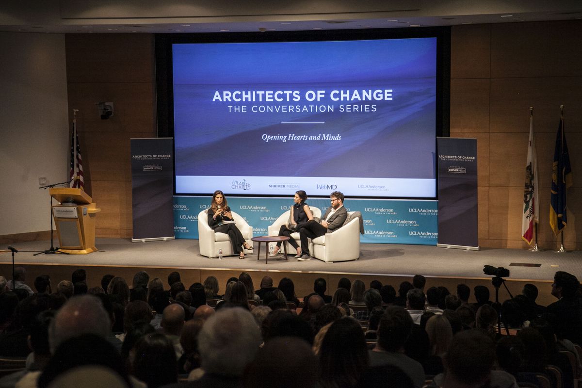 Maria Shriver, Lauren and Seth Rogen