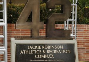 Jackie Robinson monument at UCLA