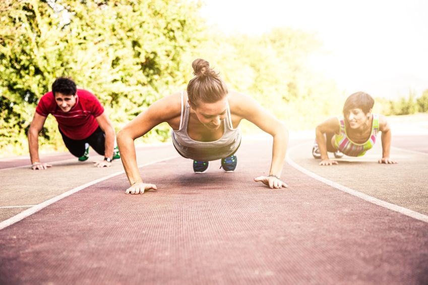 Exercise on the track