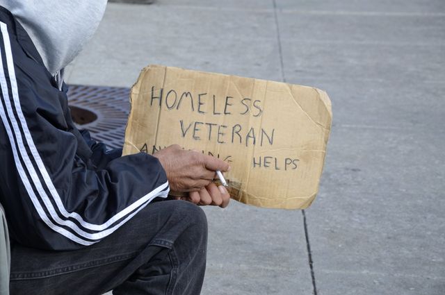 Homeless veteran