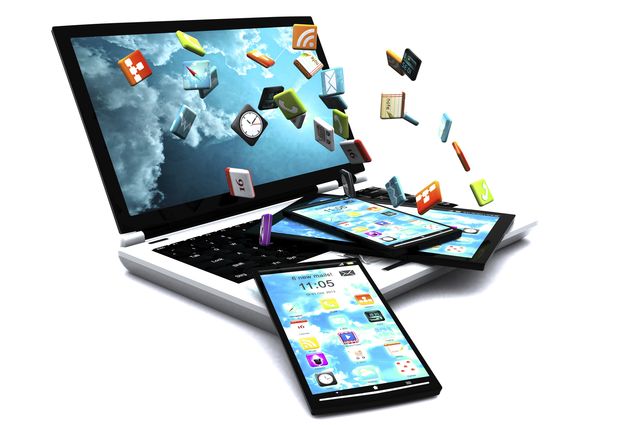 Illustration of mobile application development