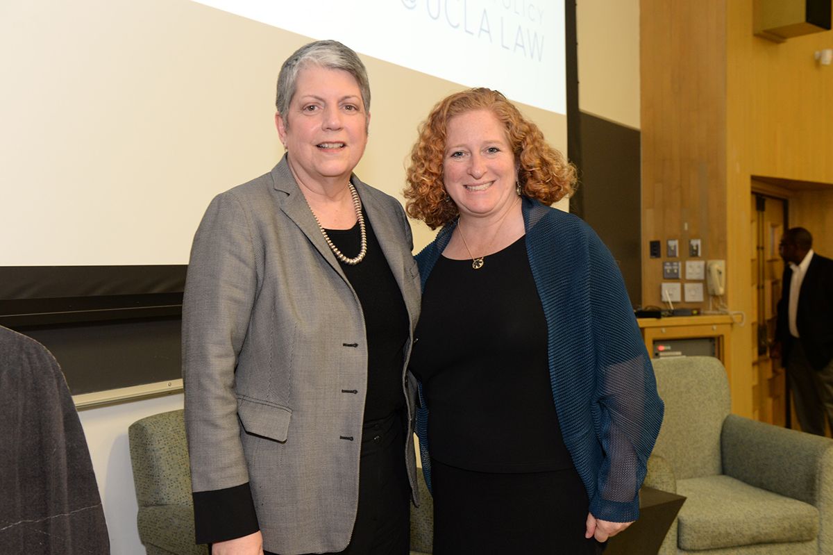Janet Napolitano and Jennifer Mnookin