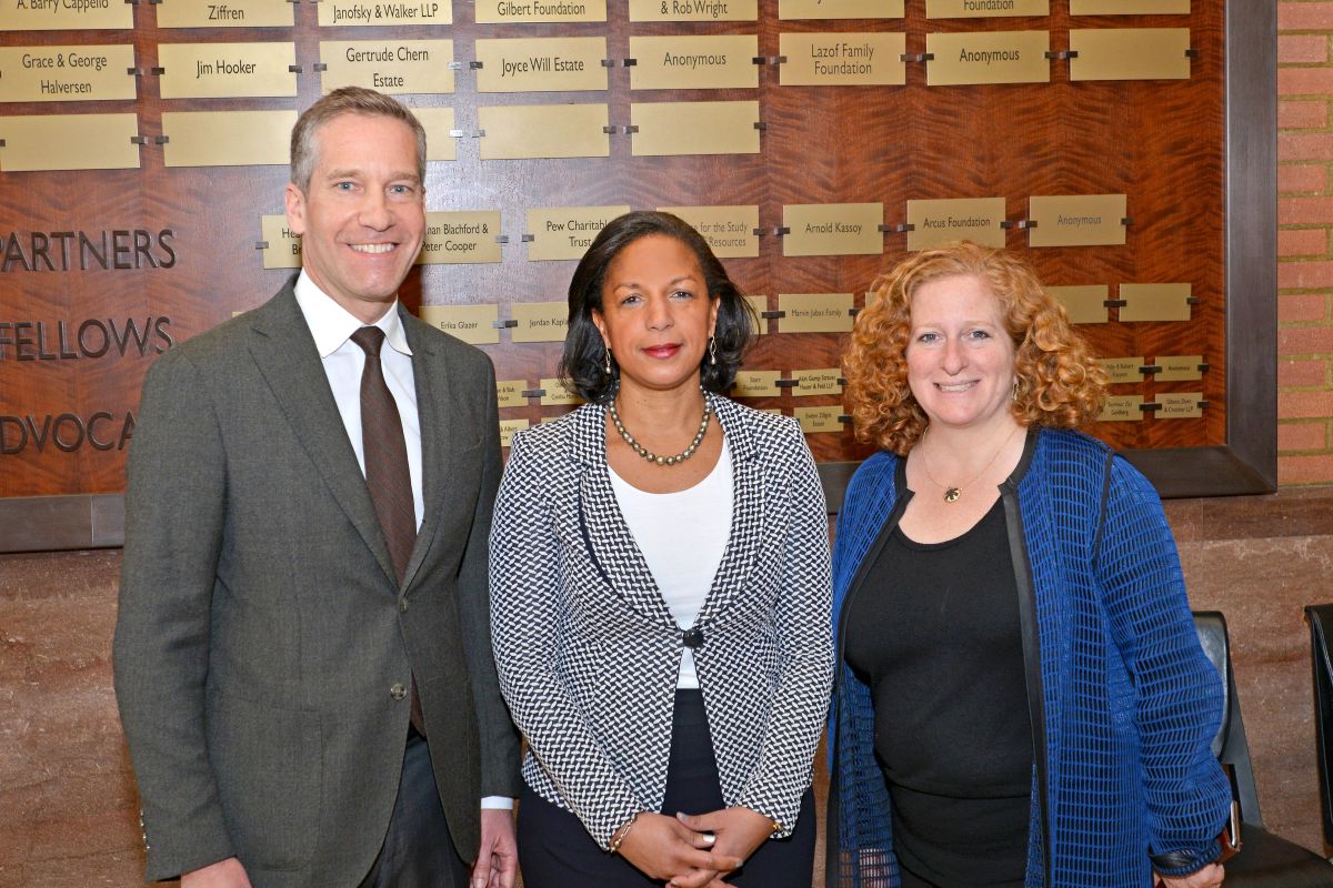 Kal Raustiala, Susan Rice and Jennifer Mnookin