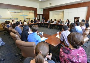 UCLA students and National Security Advisor Susan Rice