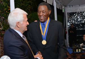 Rafer Johnson and UCLA Chancellor Gene Block 