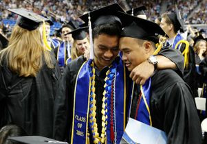 Graduates at the 2015 commencement ceremonies