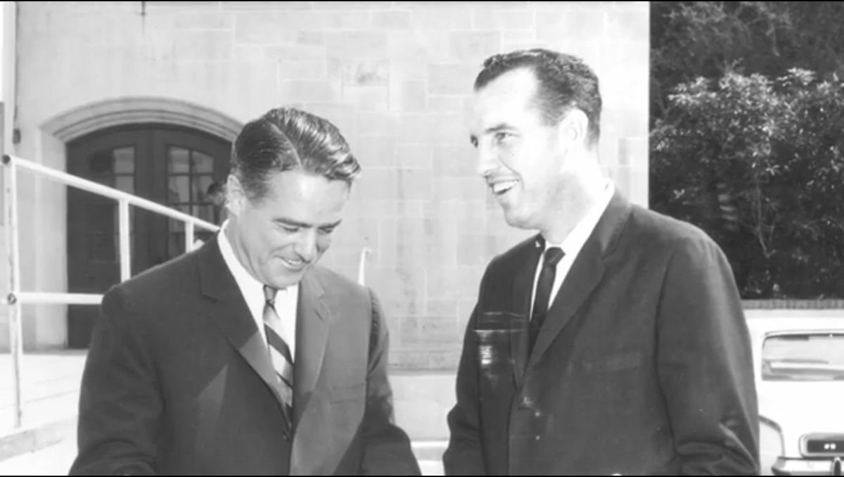 R. Sargent Shriver with Elwin Svenson