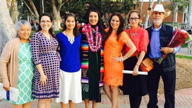 Family at the David Geffen School of Medicine at UCLA commencement 
