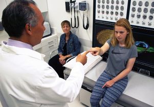 Concussion exam touch test