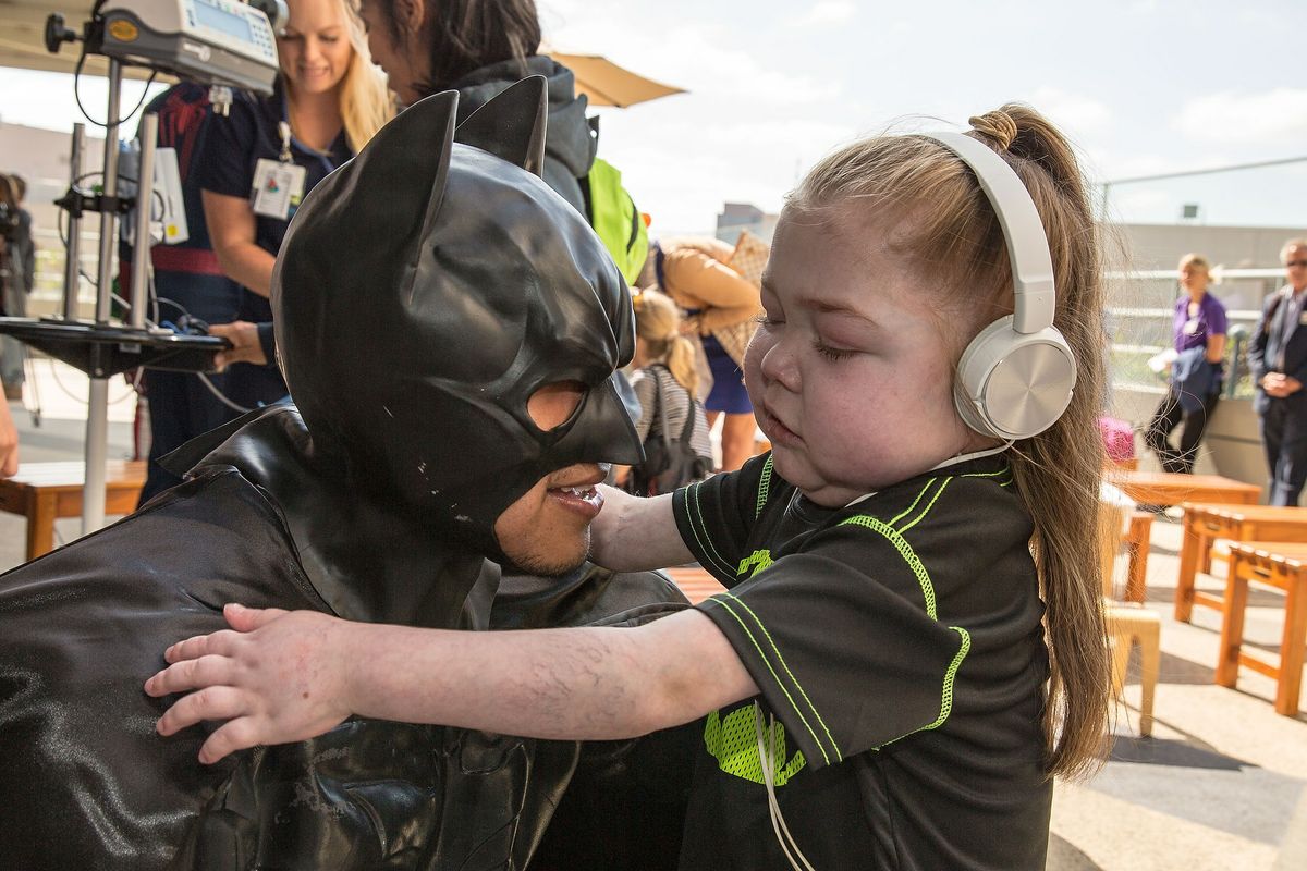 Batman connects with a Mattel patient