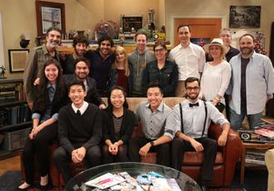 Big Bang scholarship recipients and cast, producers of "The Big Bang Theory"