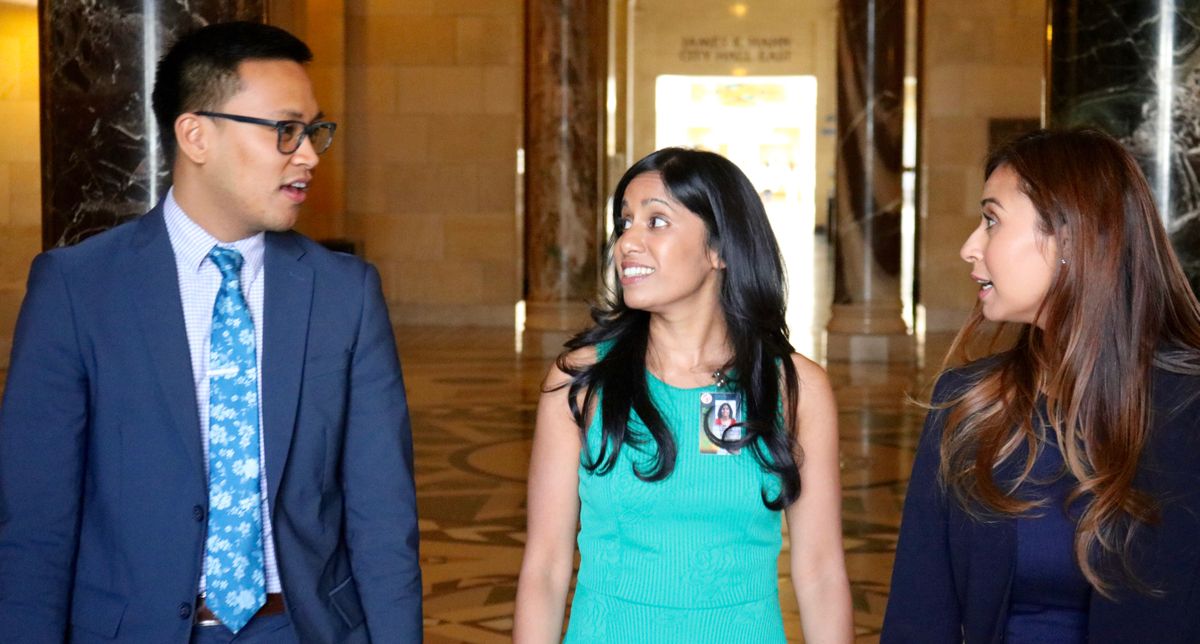 JC De Vera, Jayanthi Daniel and Tammy Barreras 