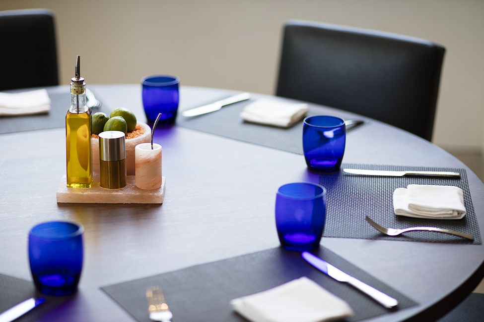 Table setting Luskin Conference Center