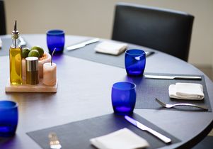 Table setting Luskin Conference Center