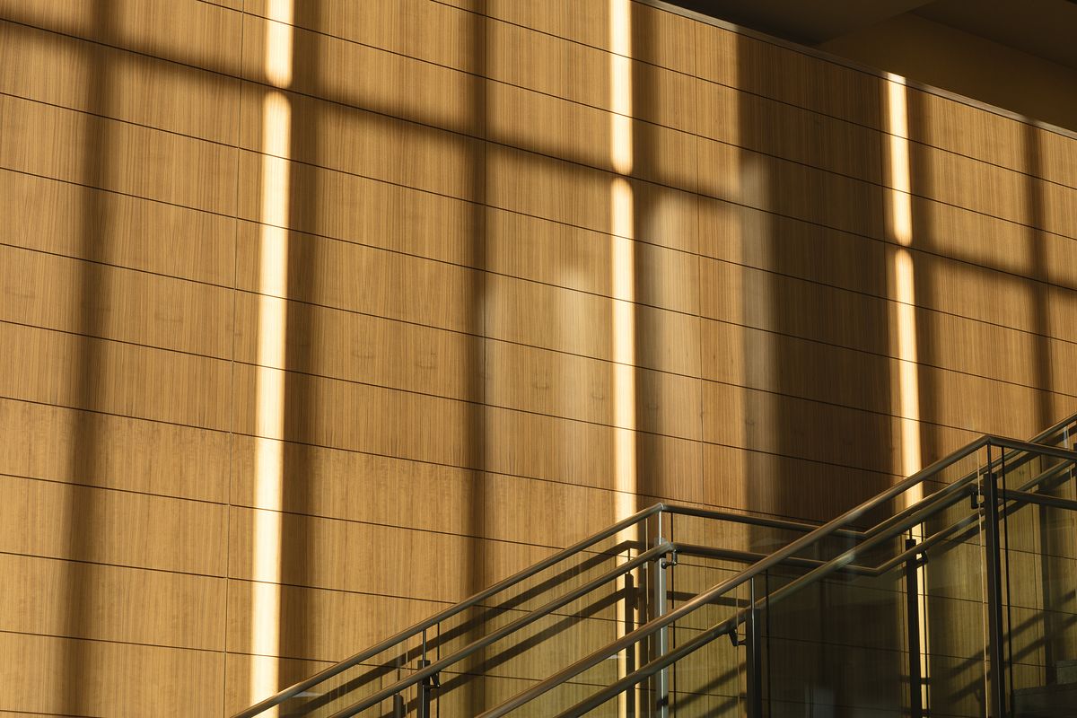 Wood panels Luskin Conference Center