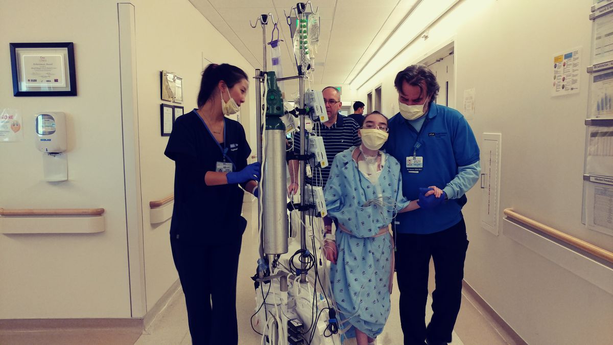 Kathlyn Chassey after her lung transplant surgery