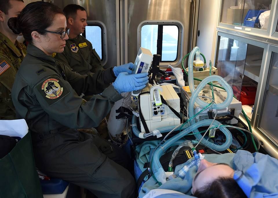 Kathlyn Chassey on a transport plane to L.A.