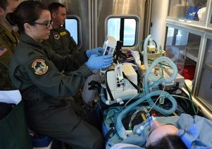 Kathlyn Chassey on a transport plane to L.A.