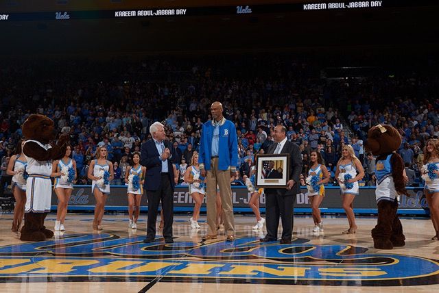 Chancellor Block, Kareem Abdul-Jabbar and Dan Guerrero