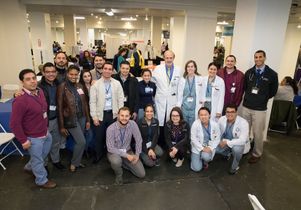 Dr. Patrick Dowling and volunteers 