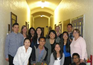 UCLA Squared students, Sarah Bang, high school counselor and partners from the Graduate School of Education and Information Studies