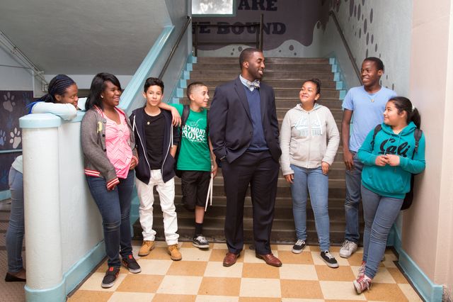 Orlando Johnson and students