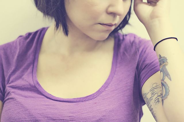 Woman with tattoo