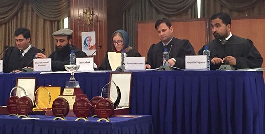 Jessica Peake on a panel of judges