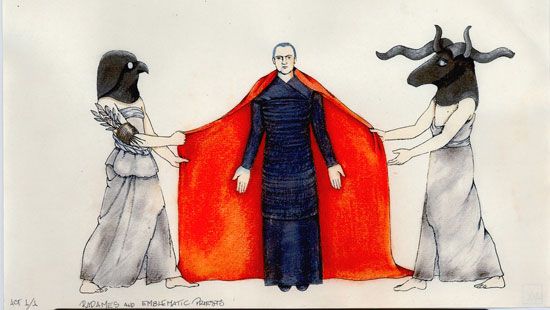 Drawing by UC Merced professor Dunya Ramicova, who designs costumes for theater, film and TV. 