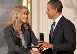 Margaret Martin and President Obama