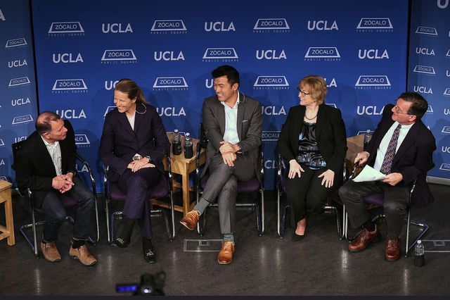 Jerry Nickelsburg, Kati Suominen, Stephen Cheung, Katherine Stone and moderator Steven Greenhouse