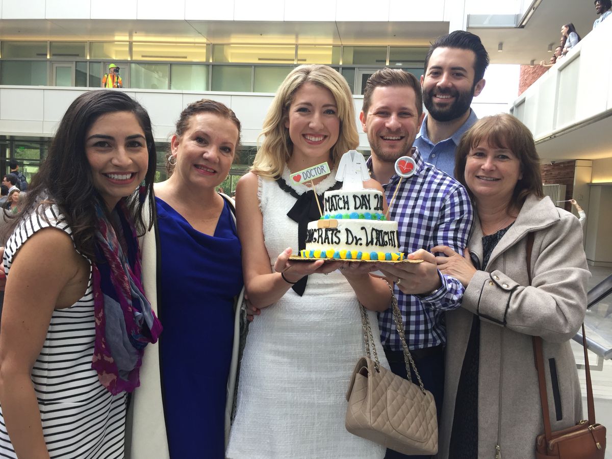 Steffanie Wright with the cake 