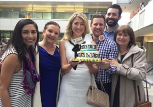 Steffanie Wright with the cake 