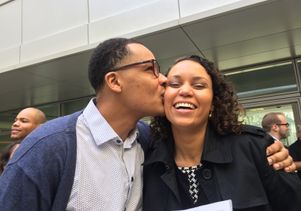 Erica Tukiainen and her fiancé