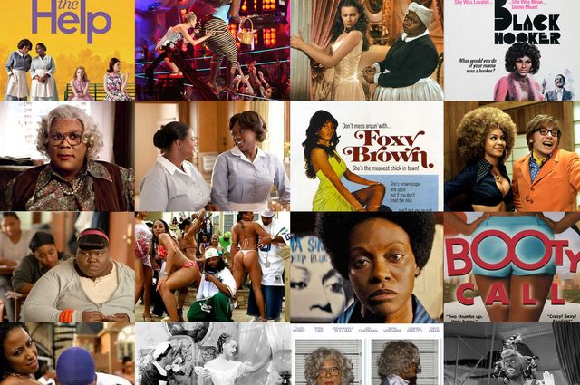 Photo montage of black women in film
