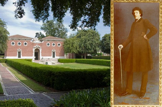 William Andrews Clark Memorial Library and portrait of Oscar Wilde