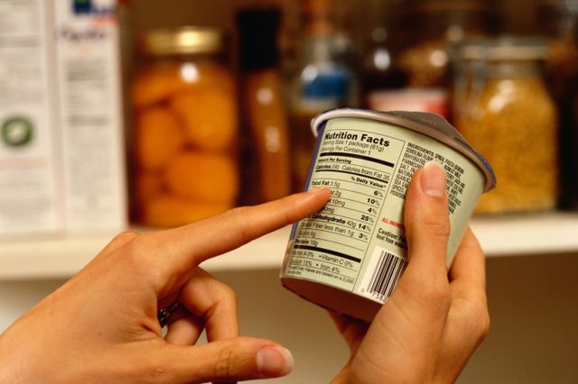 Reading a nutritional label