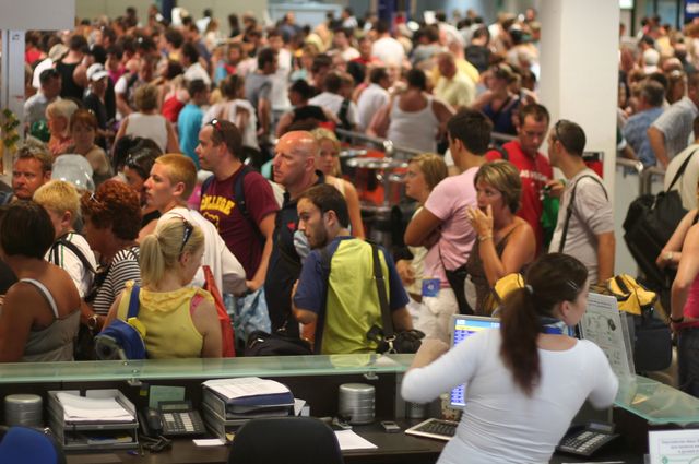Crowded airport