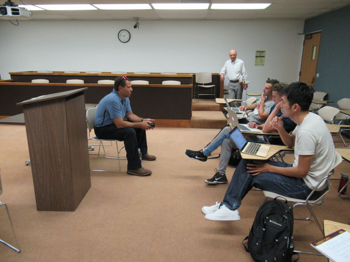 Alex Tamin and UCLA law students