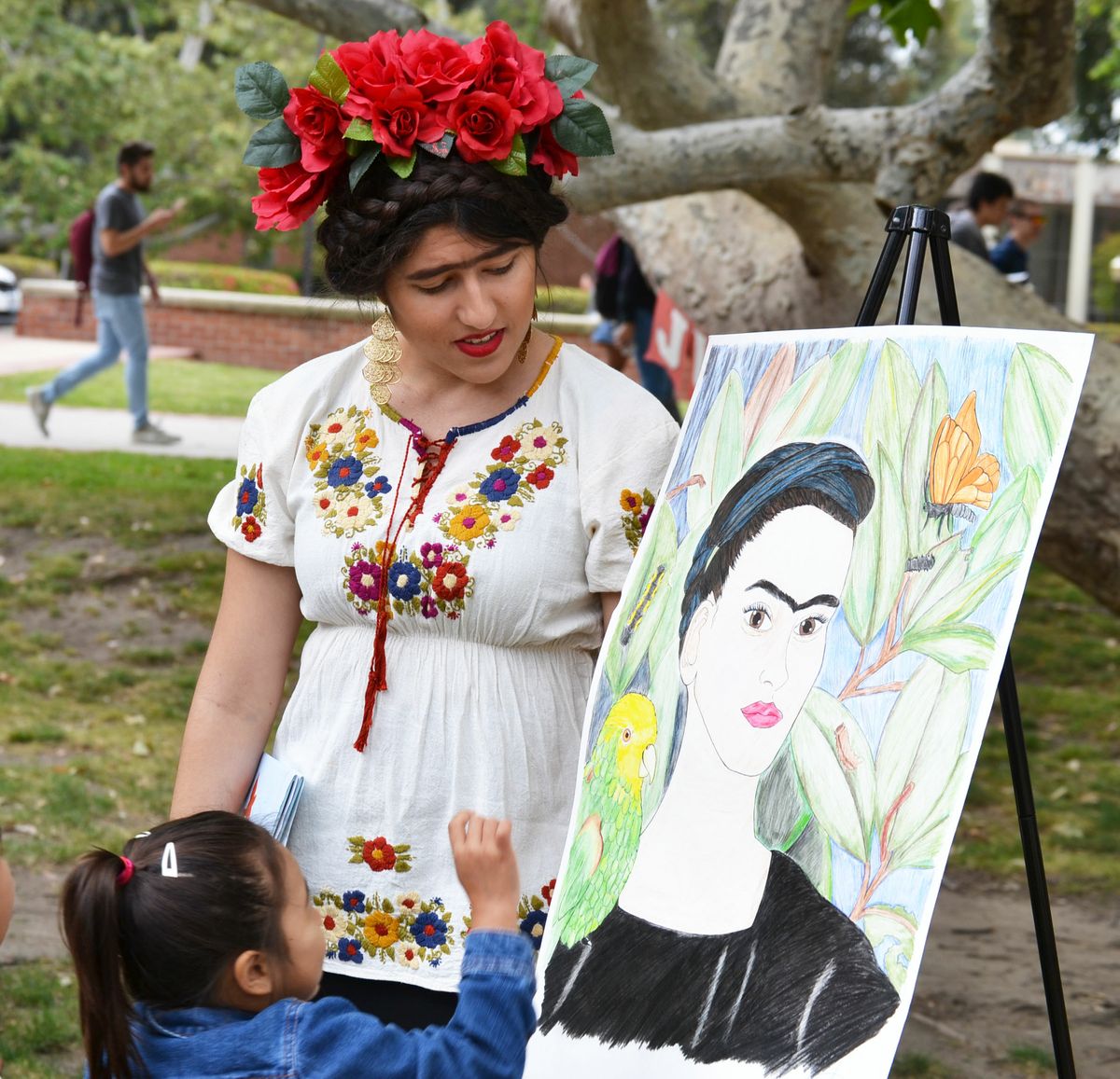 Angelica Castro and a child