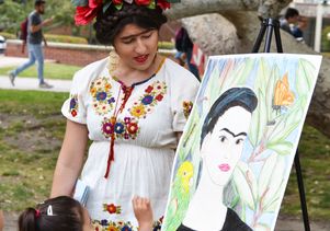 Angelica Castro and a child