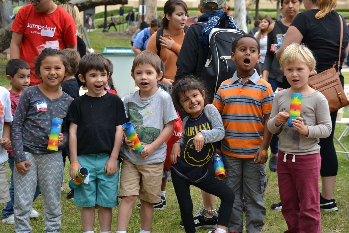 Preschoolers at UCLA's largest literacy fair for kids